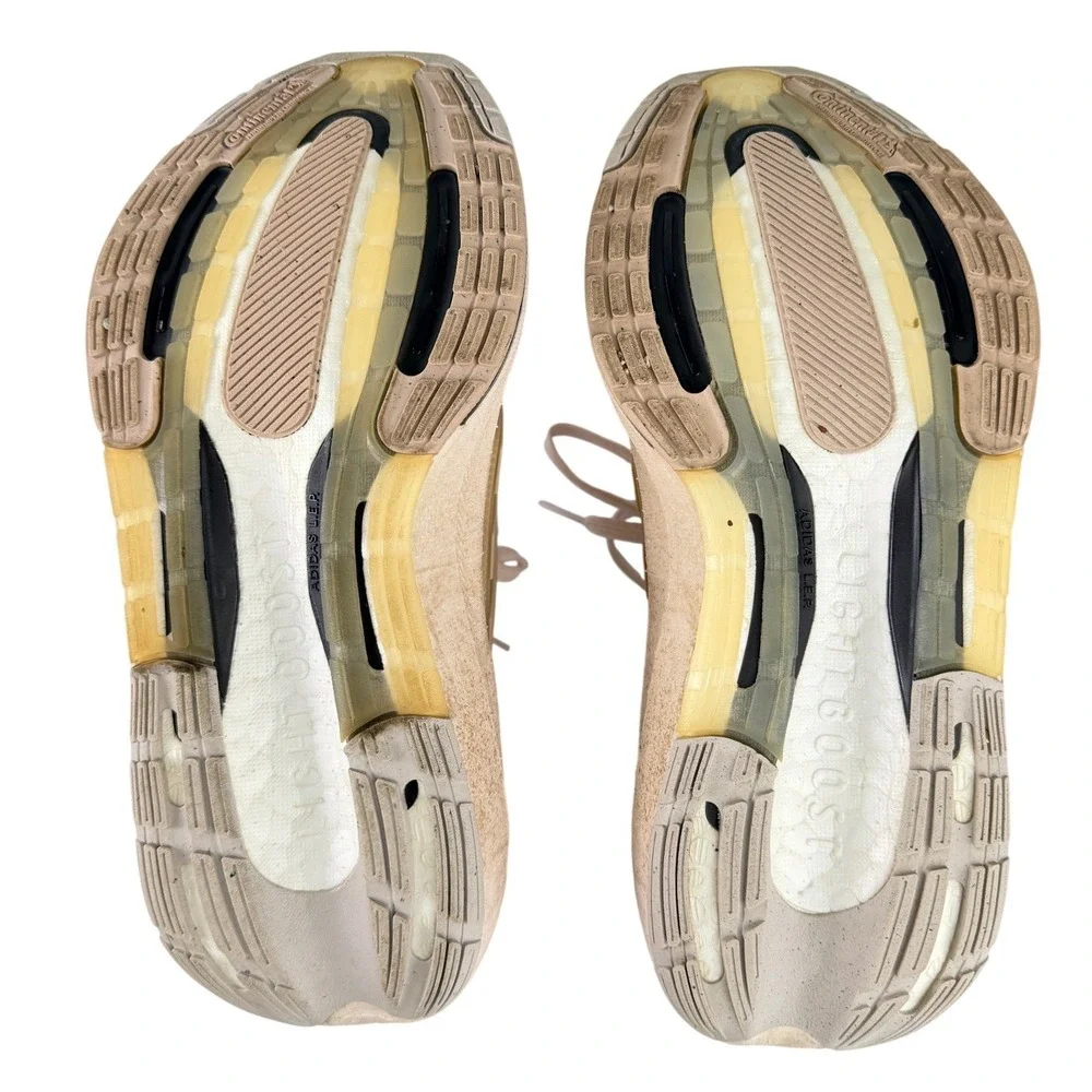 Adidas Ultraboost Light Womens‎ 8 Running Shoes Tan Beige Marbled IF1488 Sneaker